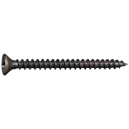 Midwest Fastener Wood Screw, #9, 2 in, Bronze Steel Flat Head Phillips Drive, 12 PK 930995